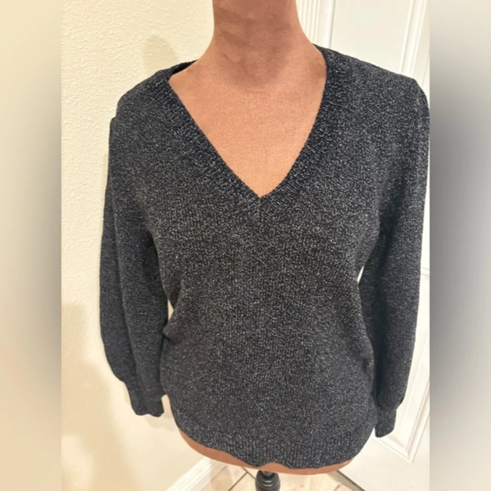 Lilla P Charcoal V-Neck Sweater
